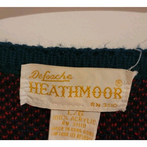 Deloache Heathmoor Womens Sweater Size Large L Cardigan‎ Plaid Scottish - Picture 5 of 7